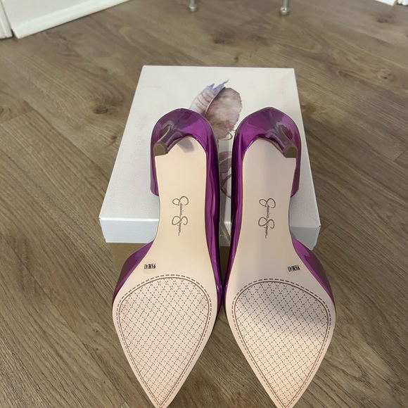 Jessica Simpson Metallic Purple Heels - Picture 3 of 7
